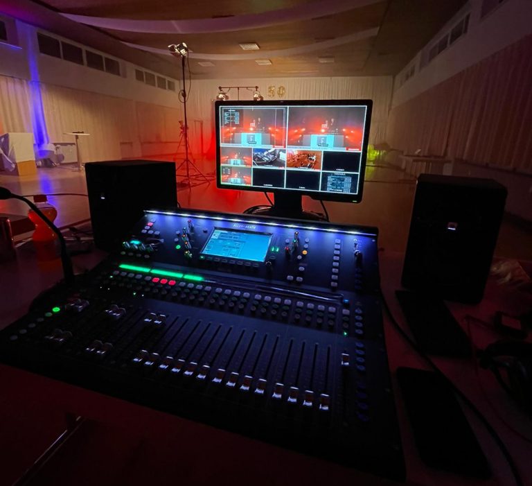 Lichttechnik, Monitor und Mischpult